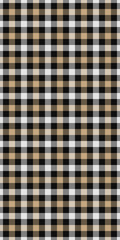 Elegant beige, black, and white gingham check pattern.  Perfect for textile design, fashion, website backgrounds, and packaging.