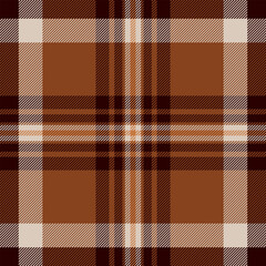 Elegant brown and cream plaid pattern.  Perfect for autumnal designs, textile projects, or as a stylish background.