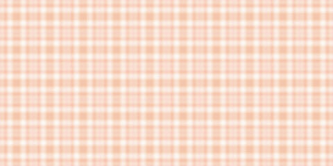 Surface plaid textile background, english pattern tartan texture. Stripe fabric vector check seamless in light and orange colors.