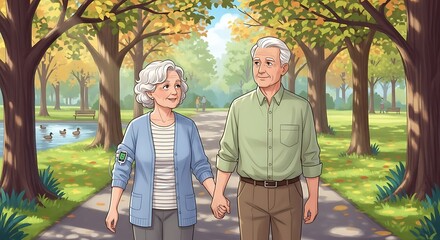  Senior Love Story in Nature with Wearable Tech