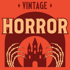 Whimsical Halloween Vector Design with Classic Elements and a Variety of Colors for Spooky Season