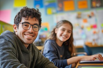 Young man with Down syndrome working in a garden center, carrying a basket with plants, exemplifying social inclusion and employment for individuals with disabilities, Generative AI