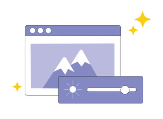 Image Editing Interface with Brightness Adjustment