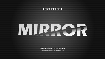 3D Text Effect mirror, editable text