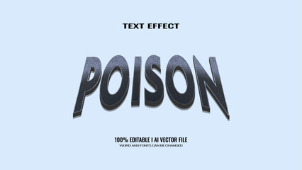 3D Text Effect poison, editable text