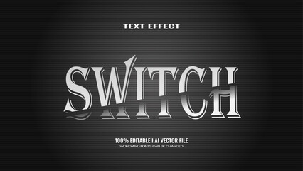 3D Text Effect switch, editable text