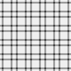 Classic black and white plaid pattern.  Subtle texture, versatile design ideal for backgrounds, textiles, or packaging.  Clean lines create a timeless, elegant aesthetic.