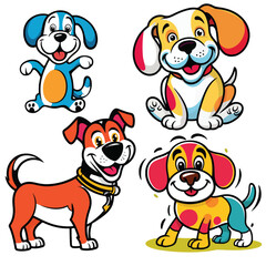 Cute little dog cartoon