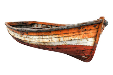 Close-up of boat isolated isolated on white background