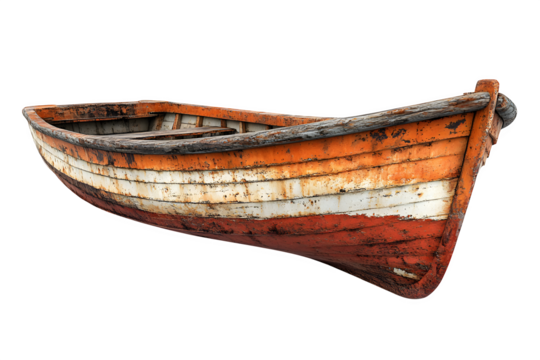 Close-up of boat isolated isolated on white background