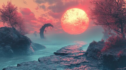Exploring the surreal landscape of ideas: a visual journey through abstract creativity and imagination. 