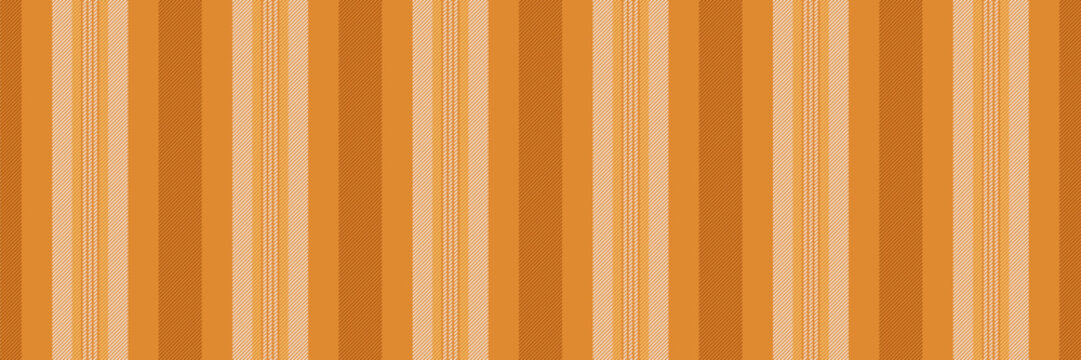 Vesigner lines vector texture, africa textile background stripe. Pich vertical pattern seamless fabric in orange and white colors.