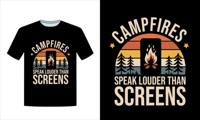 Campfires T Shirt Design.ai