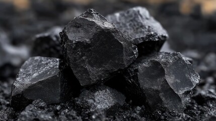 Coal rocks close-up