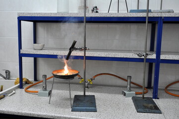 Chemical reaction in a test tube