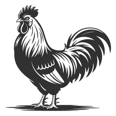 rooster isolated on white background