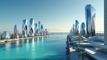 A1 Zukünftige Städte und Reise in die unglaubliche Welt der Zukunft 