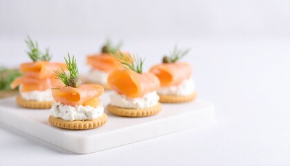 サーモンとクリームチーズのカナッペ