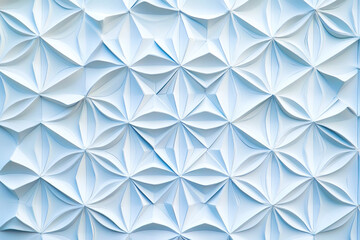 Light blue folded paper geometric pattern background design