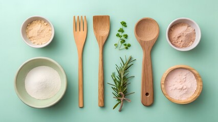 set of kitchen utensils