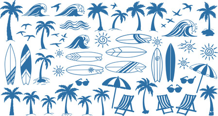 Seamless tropical palm tree pattern for a summer beach vacation design