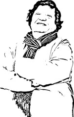 Casual elderly woman