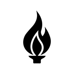 Ancient Flame Icon Vector Flat and Clean Look