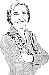 Portrait of beauty senior woman