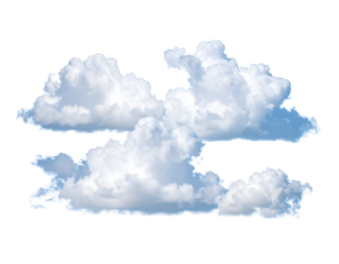 A serene collection of soft white and blue clouds gracefully floats, showcasing nature's peaceful beauty.