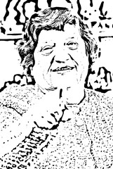 Senior woman pointing to you