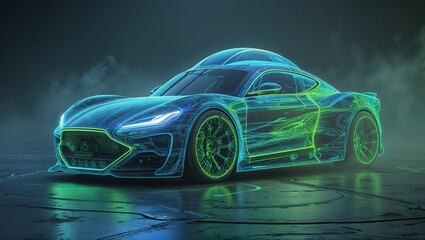 Fototapeta premium A1 Zukünftige Auto Kreation
