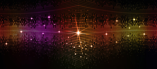 colorful equalizer party banner