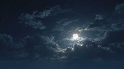 night sky with moon