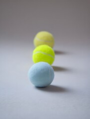 Tennis Balls: A Line of Vibrant Colors