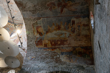 Fresco details from Hagia Sophia Church, Trabzon, Turkey