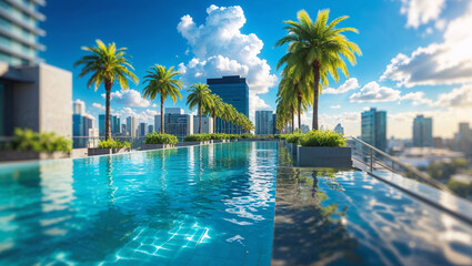Fototapeta premium Luxus Schwimmbad 