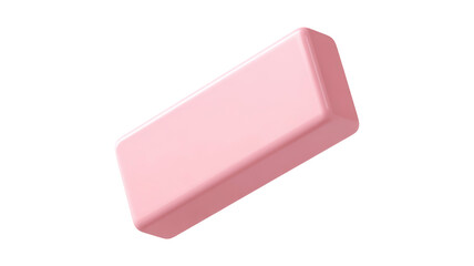 Glossy Pink Rectangle Floating in Air isolated On Transparent Png Background.