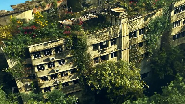 Overgrown, Abandoned Buildings