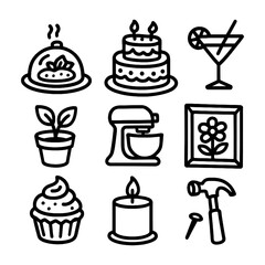 Home & Celebration Essentials Icon Pack