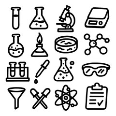 Science & Laboratory Equipment Icon Set