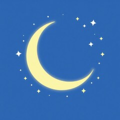 Naklejka premium Doodles Elements - 10.Crescent moon with sparkles