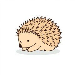 Doodles Elements - 50.Hedgehog with zigzag outline