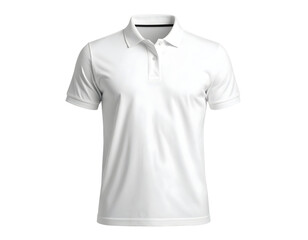 A crisp white polo shirt ready for comfortable casual wear or athletic activities.