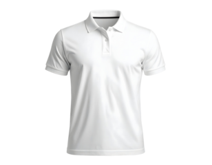 A crisp white polo shirt ready for comfortable casual wear or athletic activities.
