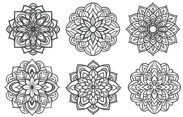 Set of decorative mandalas. Vector