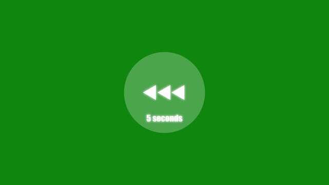 Animation of looping rewind button concept. Rewind Graphic icon Background. 5 seconds loop and video cutting process. 4k animated video .