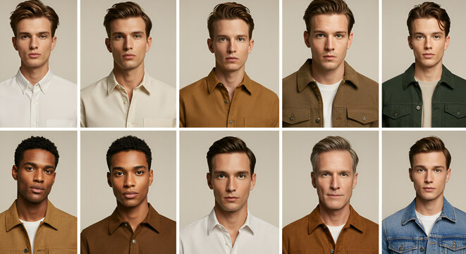 Diverse men showcase casualwear fashion styles