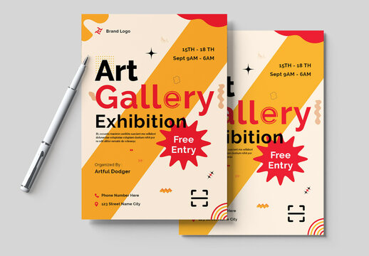Art Gallery Exhibition Event Flyer Template