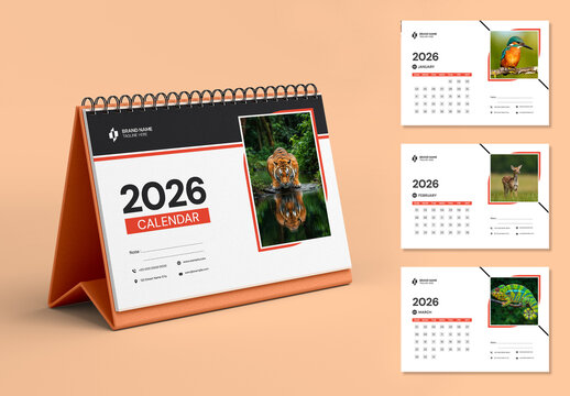 Desk Calendar Design Template
