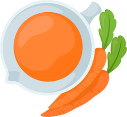 illustration carrot juice